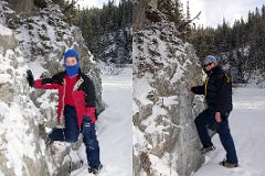 03 Peter Ryan and Charlotte Ryan At Banff Grotto Canyon Cliffs In Winter.jpg